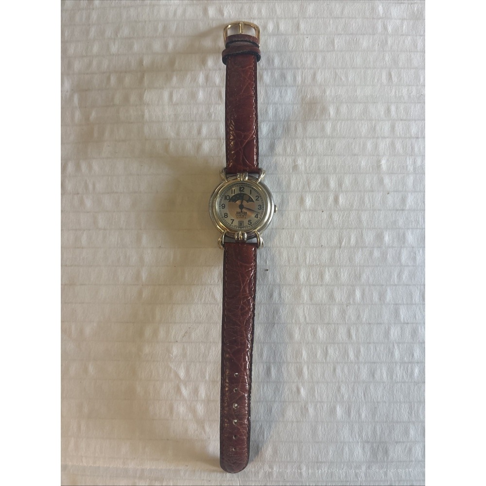 vintage Junction West Quartz Analog Moon Phase Watch. Needs A New Battery 1889